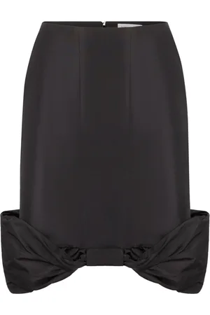 Nina Ricci Nederdel, Dame, Sort, M, Taffeta Bow Peplum Midi Nederdel