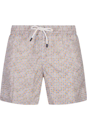 FEDELI Badetøj, Herre, Flerfarvet, 2XL, Uld, Orange Polka Dot Badeshorts