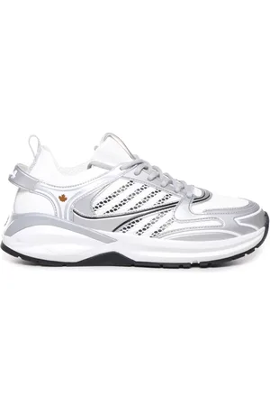 Dsquared2 Sko, Herre, Hvid, 41 EU, Uld, Mesh Lace-Up Sneakers