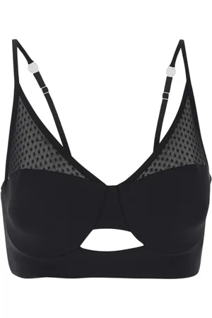 Elisabetta Franchi Undertøj, Dame, Sort, L, Polyester, Tulle Insert Bra Top