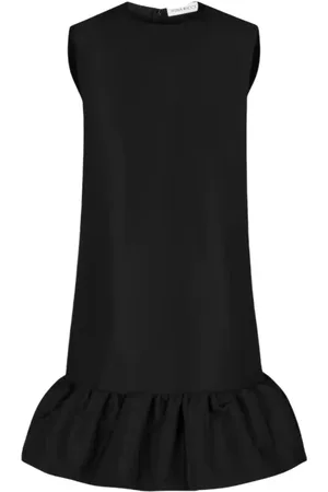 Nina Ricci Kjole, Dame, Sort, XS, Uld, Sort Peplum Mini Kjole med Flæser