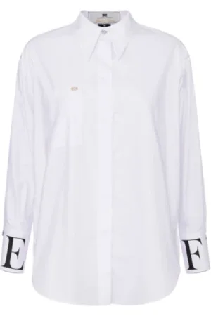 Elisabetta Franchi Bluser & Skjorter, Dame, Hvid, M, Skjorte