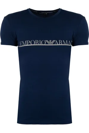 Emporio Armani Top, Herre, Blå, XL, T-Shirt