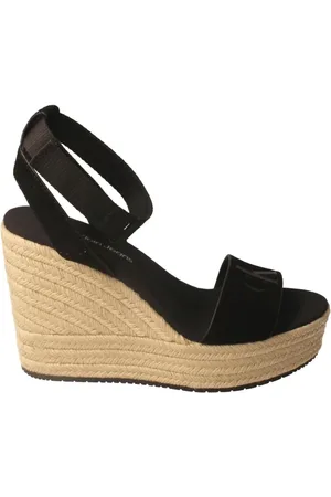 Calvin Klein Sko, Dame, Sort, 39 EU, Bomuld, Wedgeegra Espadrille Hæle
