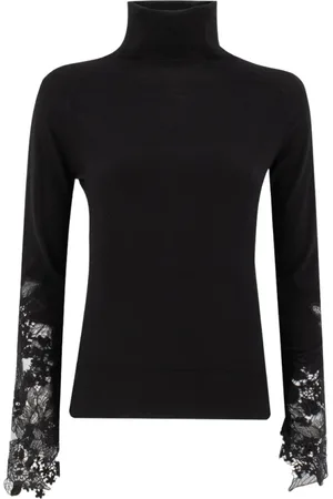 ERMANNO SCERVINO Strik, Dame, Sort, S, Uld, Turtleneck Sweater