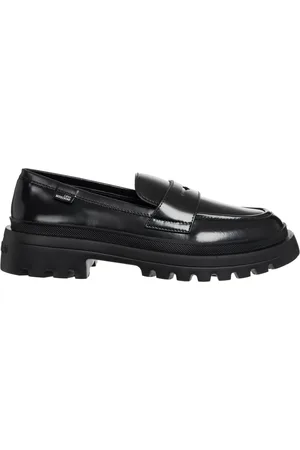 Moschino Sko, Dame, Sort, 36 EU, Læder, Casual Slip-On Sko Solid Farve