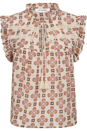 Co`Couture Bluser & Skjorter, Dame, Flerfarvet, S, Polyester, EgyptCC Tie Top