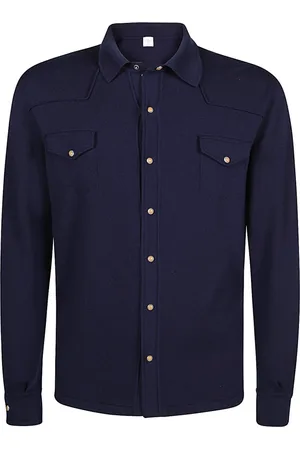 ELEVENTY Strik, Herre, Blå, 2XL, Uld, Striktrøje Texas Wool