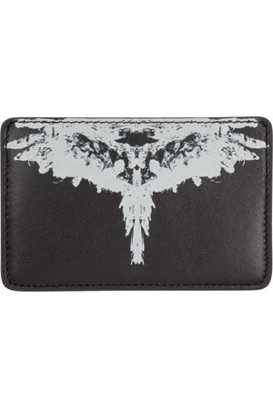 MARCELO BURLON Tilbehør, Herre, Sort, ONE SIZE, Læder, Wings Kortholderpung i Ægte Læder