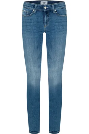 Cambio Jeans, Dame, Blå, S, Bomuld, Piper bukser