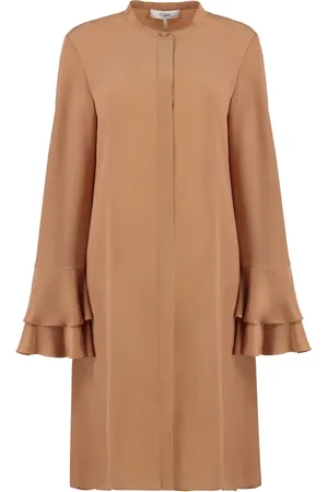 Chloé Kjole, Dame, Lyserød, S, Silke Crepe Skjortekjole