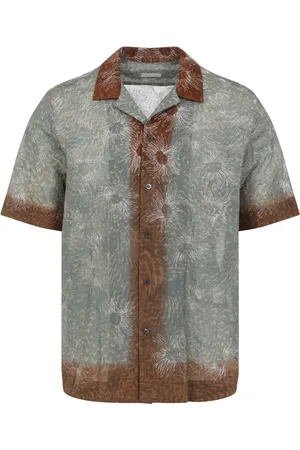 DRIES VAN NOTEN Skjorte, Herre, Flerfarvet, XL, Bomuld, Grøn Skjorte