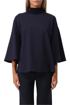 LIVIANA CONTI Strik, Dame, Blå, S, Blå Sweater Kollektion Rullekrave