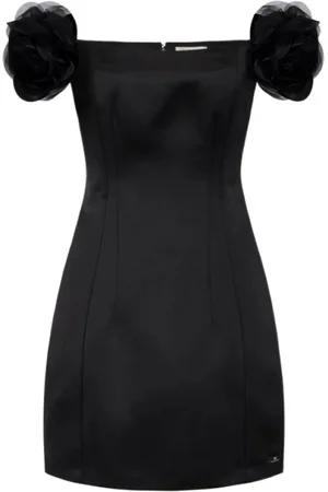 Elisabetta Franchi Kjole, Dame, Sort, M, Uld, Duchesse Kjole