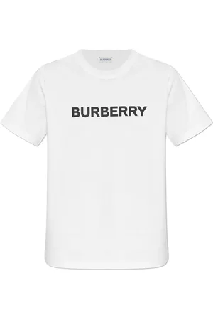 Burberry Top, Dame, Hvid, M, Bomuld, Logo T-Shirt