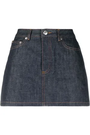 A.P.C. Nederdel, Dame, Blå, S, Denim, Denimnederdel med lynlåsgylp