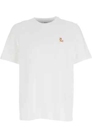Maison Kitsuné Top, Herre, Hvid, XL, Bomuld, Chillax Fox Patch Regular T-Shirt