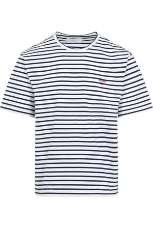 Prada Top, Herre, Flerfarvet, M, Uld, Hvid T-shirt Stilfuld Behagelig Moderne