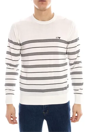 Emporio Armani Strik, Herre, Hvid, L, Bomuld, Sweatshirts