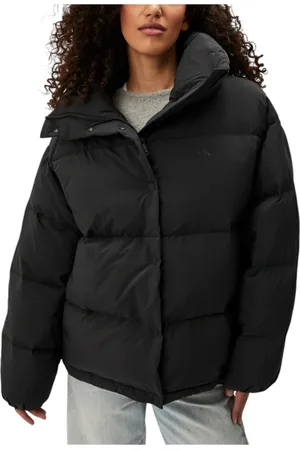 Calvin Klein Jakke, Dame, Sort, M, Uld, Sort Turtleneck Knapjakke