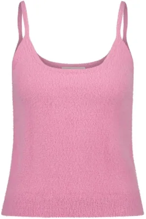Fabienne Chapot Top, Dame, Lyserød, 2XL, Nylon, Rund Hals Dame Top