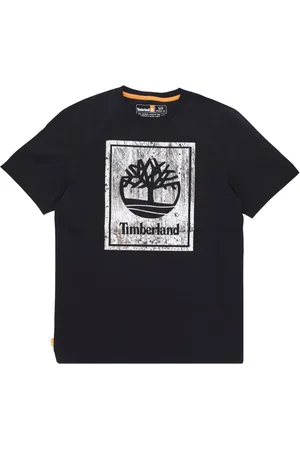 Timberland Top, Herre, Sort, XL, Bomuld, Stack Tee Kortærmet