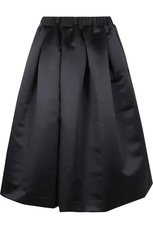 Comme des Garçons Nederdel, Dame, Sort, S, Polyester, Midi Nederdel