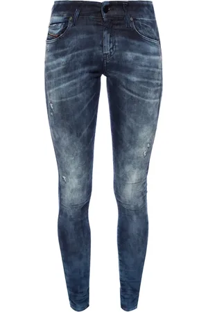Diesel Jeans, Dame, Blå, W24 L32, Bomuld, Slandy Skinny Jeans