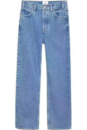 ANINE BING Jeans, Dame, Blå, W29, Bomuld, Blå Straight Jeans med høj talje