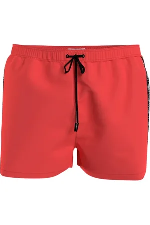Calvin Klein Badetøj, Herre, Rød, XL, Polyester, Shorts med snøre