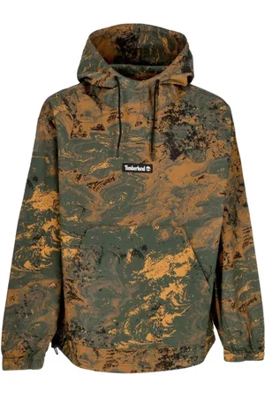 Timberland Jakke, Herre, Grøn, M, Bomuld, Spring Rock Print Windbreaker Jakke