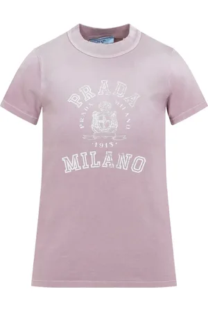 Prada Top, Dame, Lyserød, XS, Bomuld, & Purple T-Shirt Dametøj