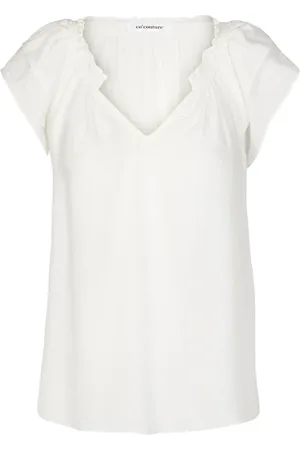 Co`Couture Bluser & Skjorter, Dame, Hvid, XL, Polyester, Classic Sunrise Top
