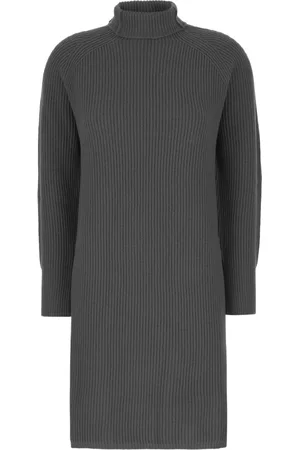 Max Mara Kjole, Dame, Grå, M, Uld, Strikket Kjole
