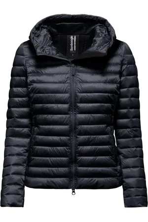 Bomboogie Jakke, Dame, Blå, XL, Nylon, Bright Nylon Jakke med Hætte og Syntetisk Fyld