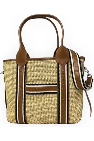 Hogan Taske, Herre, Brun, ONE SIZE, Uld, Rafia Script Skuldertaske