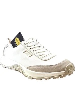 Camper Sko, Herre, Hvid, 40 EU, Læder, Sporty Grå Læder Sneakers med Hvidt Logo Broderi