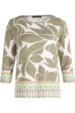 Betty Barclay Top, Dame, Grøn, M, Uld, Blomstret Basis T-shirt