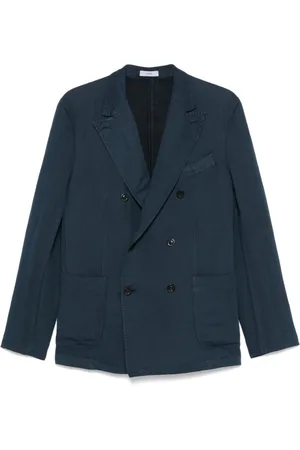 Boglioli Jakke, Herre, Blå, M, Bomuld, Ocean Double-Breasted Blazer