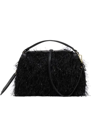 Gianni chiarini Taske, Dame, Sort, ONE SIZE, Uld, Sort Slidt Skuldertaske