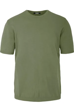 Bomboogie Top, Herre, Grøn, S, Bomuld, Faded Stocking Stitch Strik Crew Neck Pullover