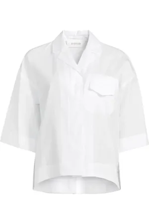 Sportmax Bluser & Skjorter, Dame, Hvid, M, Uld, Stilfuld Skjorte