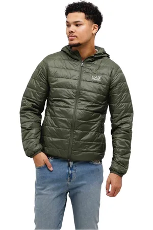 Emporio Armani Jakke, Herre, Grøn, S, Uld, Grøn Hætte Let Jakke