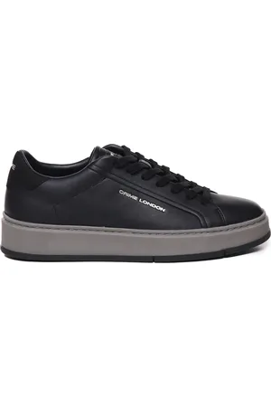 Crime london Sko, Herre, Sort, 46 EU, Læder, Læder Sneakers med Båndsål