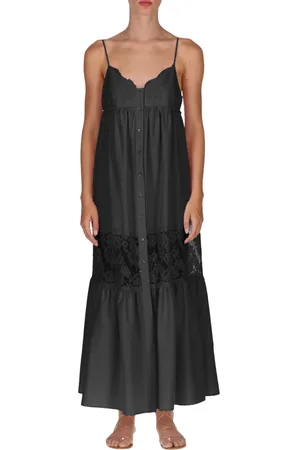 ERMANNO SCERVINO Kjole, Dame, Sort, 3XS, Florence Maxi Lingerie Kjole