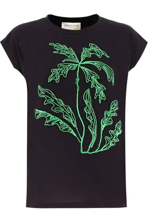 ERMANNO SCERVINO Top, Dame, Sort, M, Bomuld, Bomulds T-shirt
