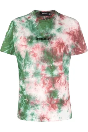 Dsquared2 Top, Herre, Grøn, XS, Bomuld, Multifarvet Kortærmet T-Shirt