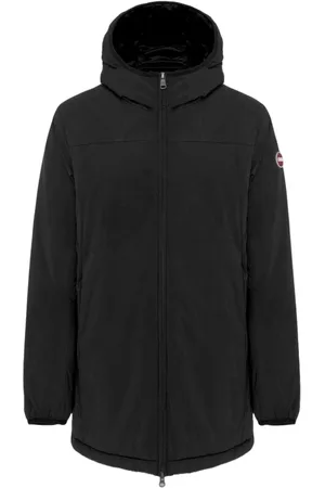 Colmar Jakke, Herre, Sort, 3XL, Uld, Sort Efterårsjakke med Hætte og Lynlås