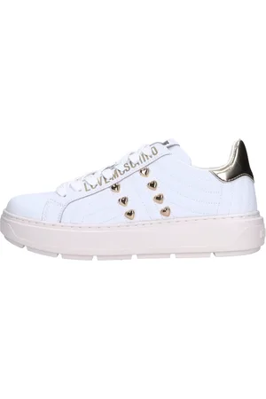 Moschino Sko, Dame, Hvid, 37 EU, Læder, Sneakers Hvid