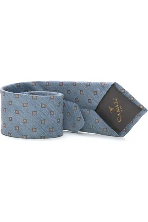 CANALI Tilbehør, Herre, Blå, ONE SIZE, Linned, Slips